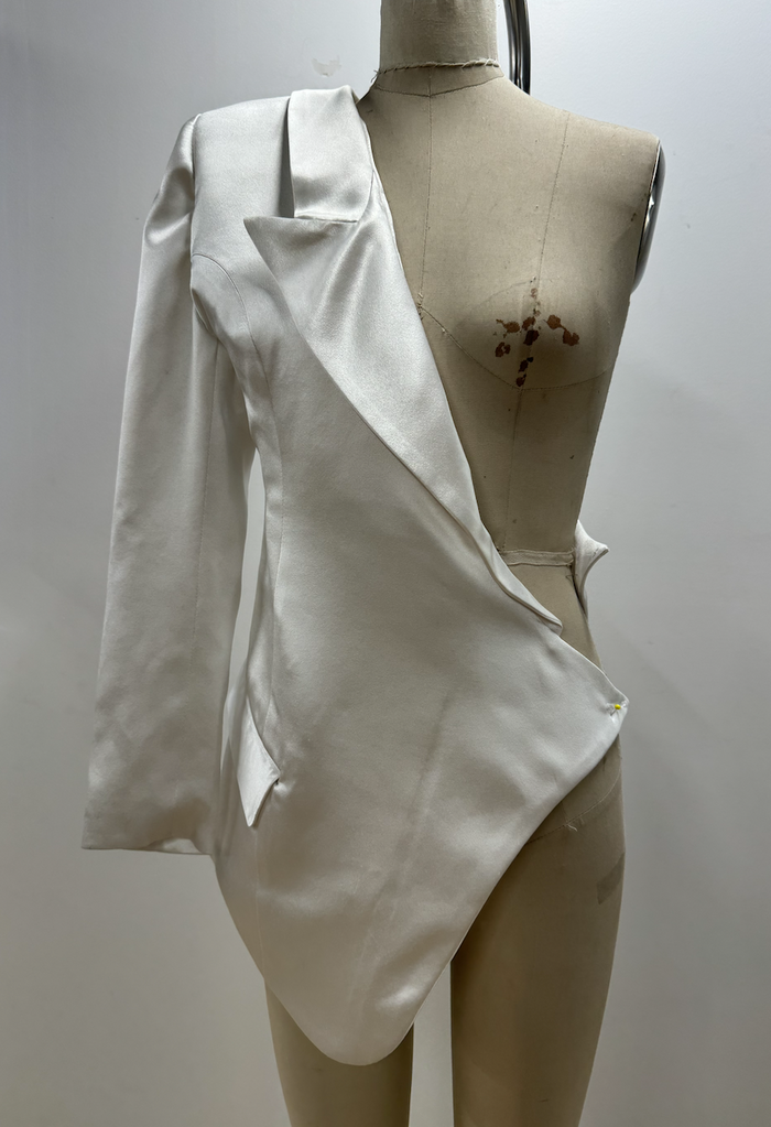 White Asymmetrical Jacket