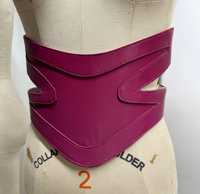 Burgundy Corset Waist Belt