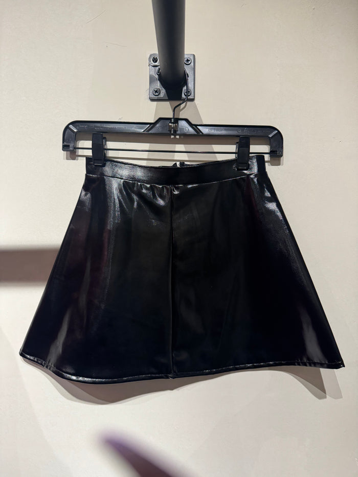 Black PVC Mini Skirt