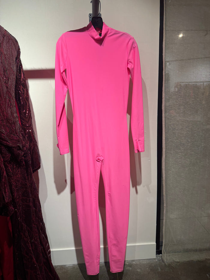 Pink Spandex Catsuit