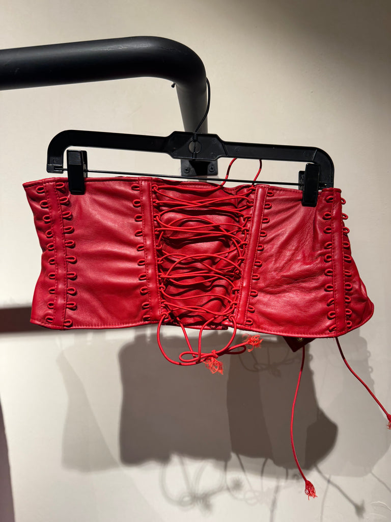 Leather Lace Up Waist Corset