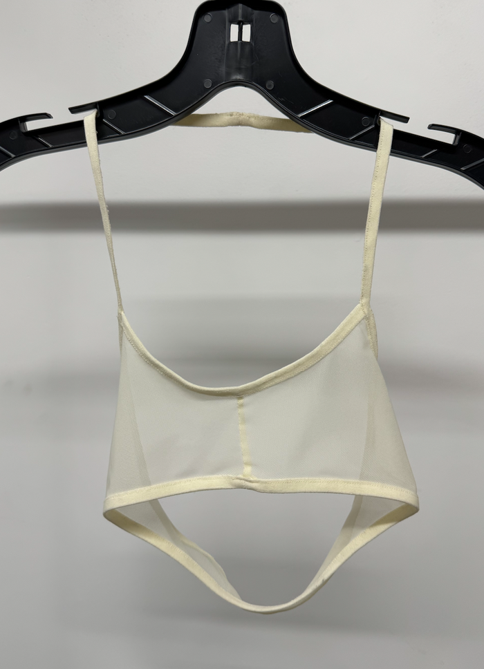 Cream Mesh Bra