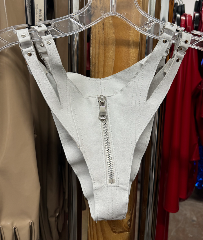 White Leather Underwear w/ zipper