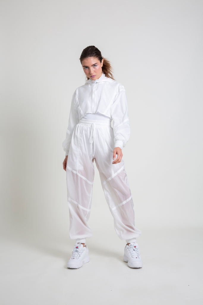 The White Nylon Jogger