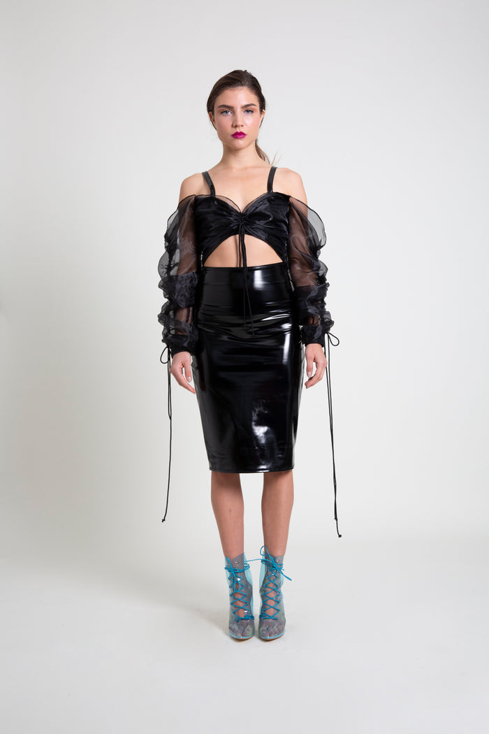 The Ruched Top Organza PVC Dress
