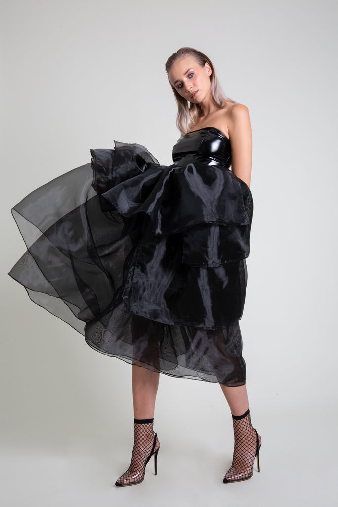 The Organza PVC Midi Dress