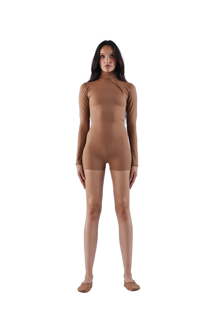 The Long Sleeve Romper - Nude 02