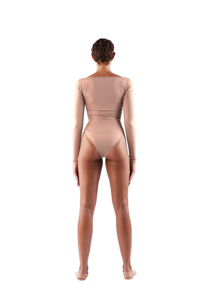 The Scoop Neck Bodysuit - Nude 01